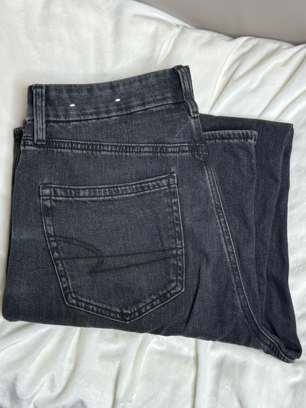 American Eagle  Washed Black Straight Jeans